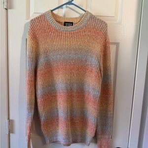 Scotch & Soda Orange and Blue Crewneck Sweater